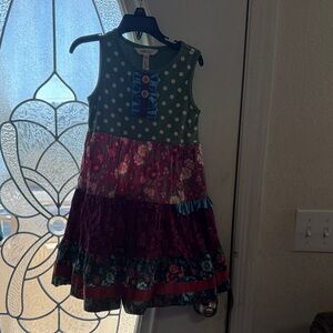 Matilda Jane Green and Purple Floral Kids Dress